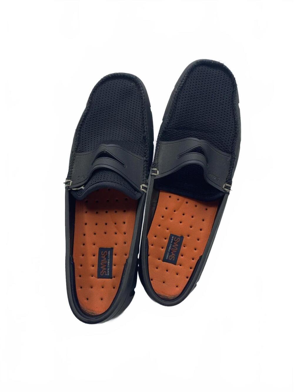 Swims Men's Shoes Size 7 Black Comfort Water Boat Penny Loafers Washable - Picture 5 of 6